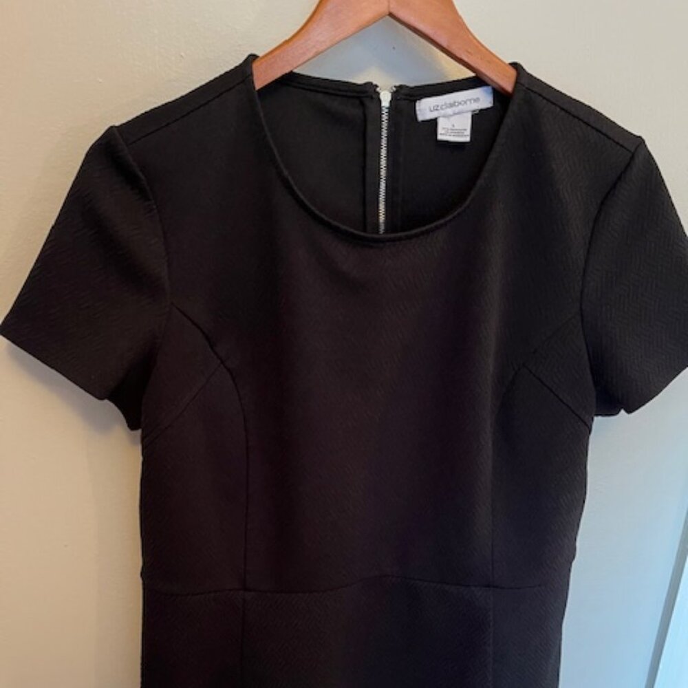 LIZ CLAIBORNE | Black Career top Textured stretch fabric-Like New